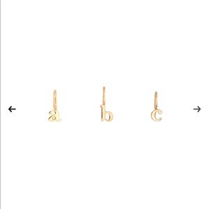 Yellow Gold Alphabet Charm, Letter S